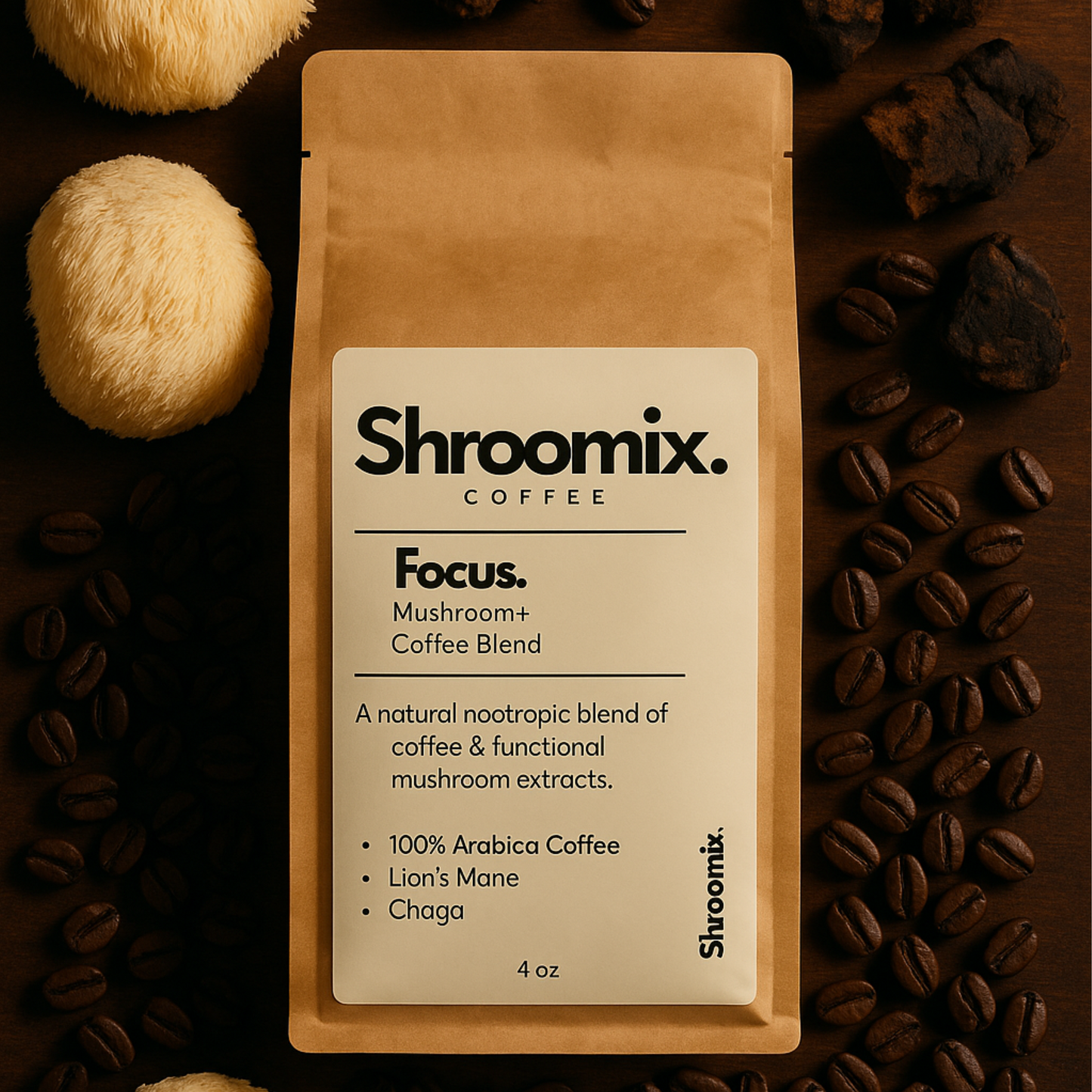 Shroomix Lion's Mane + Chaga Fusion Coffee